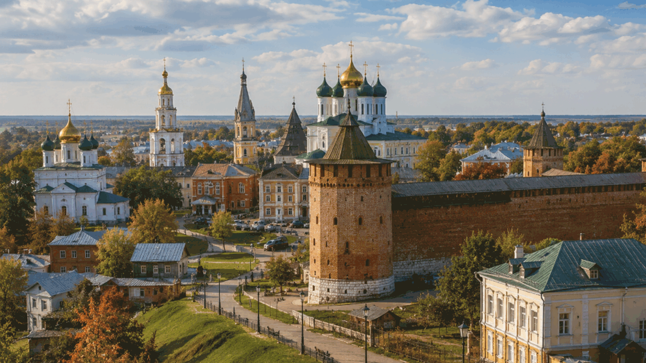 Коломна известна древним кремлем XVI века. Каки...