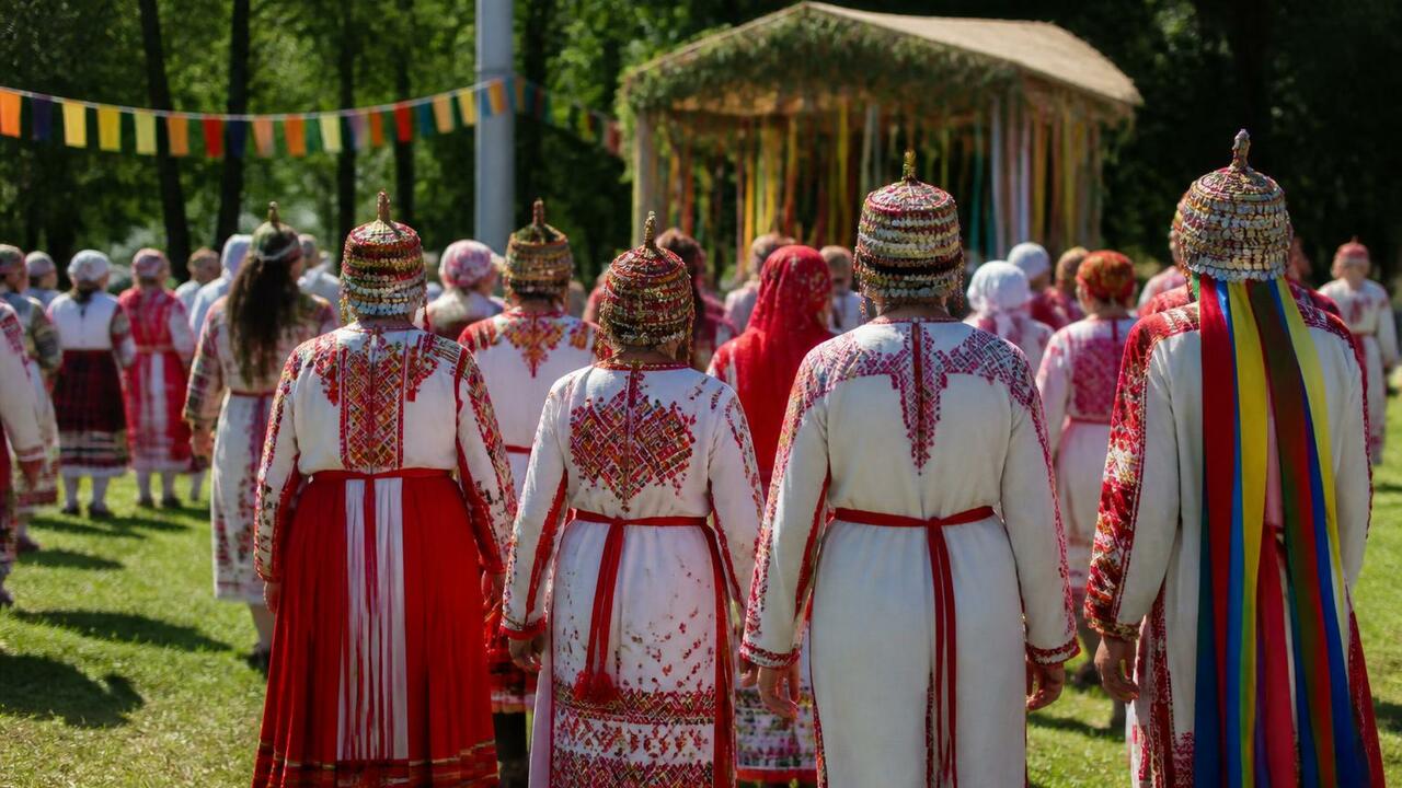 Ядринские мастерицы Линда Белякова и Виктория И...
