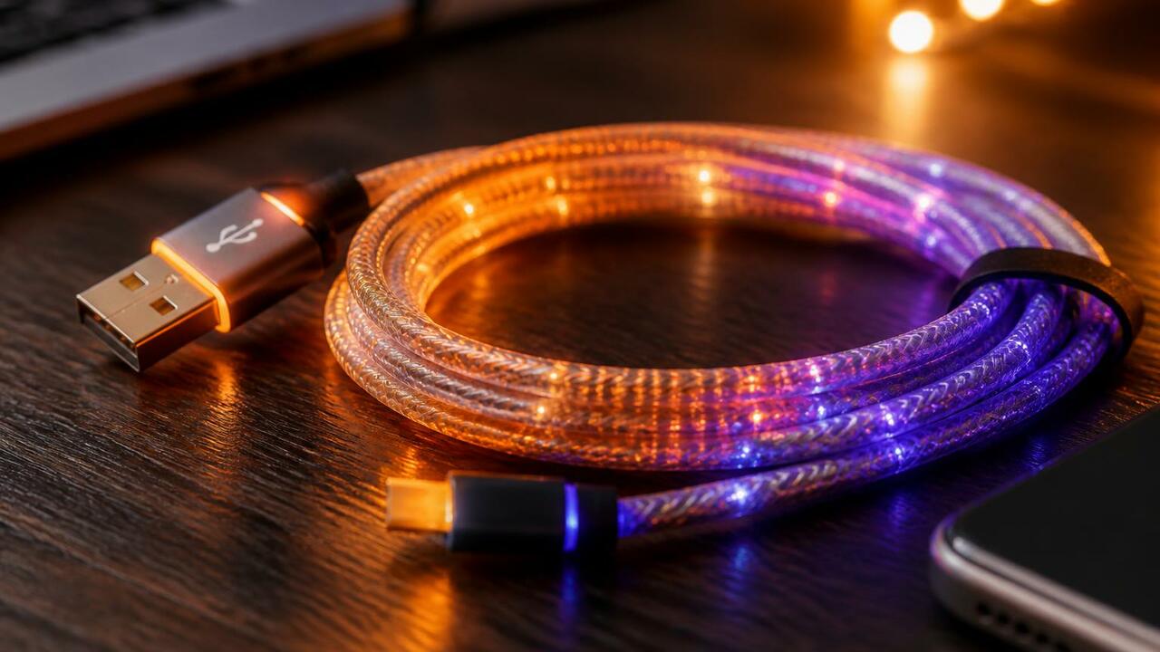 Светящийся USB-кабель за 5 долларов стал хитом Хэллоуина в Target Target продаёт светящийся USB-C кабель за 5 дол...
