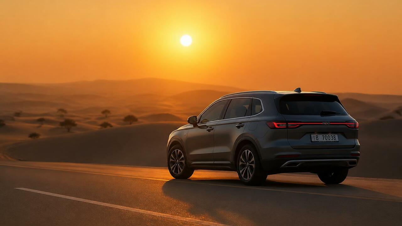 Geely Galaxy M9 выдержал жару пустыни и готовится к РФ Гибридный кроссовер Geely Galaxy M9 успешно про...