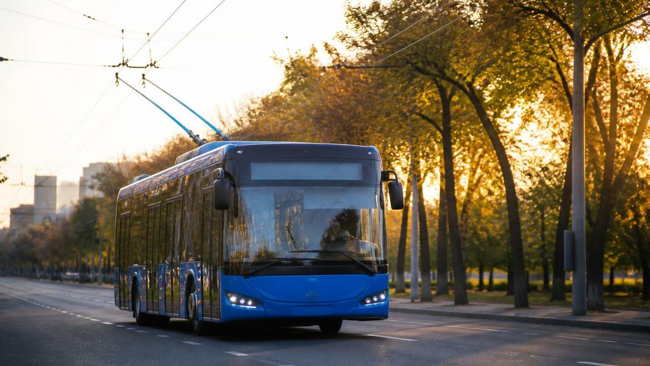 В Чебоксары прибыл первый троллейбус нового поколения В Чебоксары прибыл первый троллейбус УТТЗ «Горо...