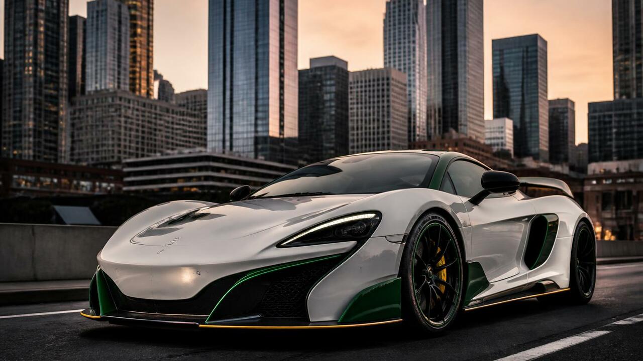Полиция Дубая получила тюнингованный Ferrari 812 Superfast от Mansory Фото белого спорткара с зелеными, черными и жел...