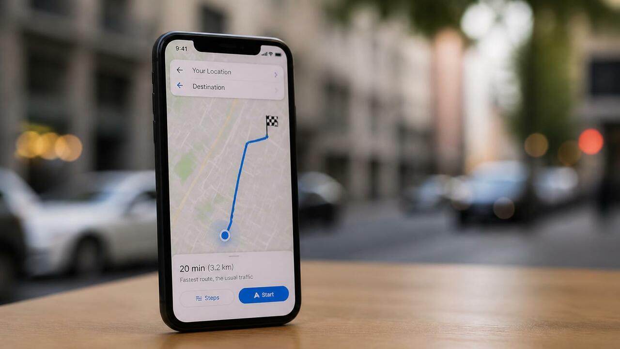 Google Maps позволяет строить маршруты с учётом...