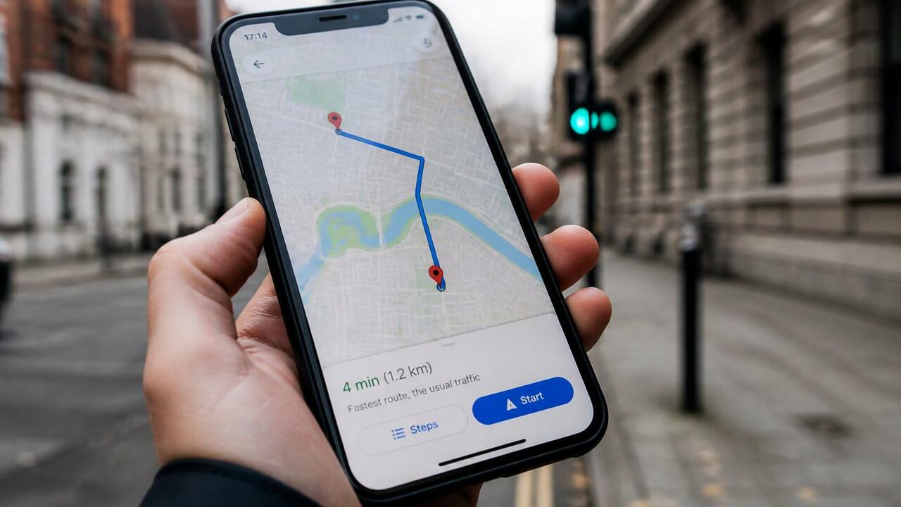 Google Maps показывает платные дороги значком с...