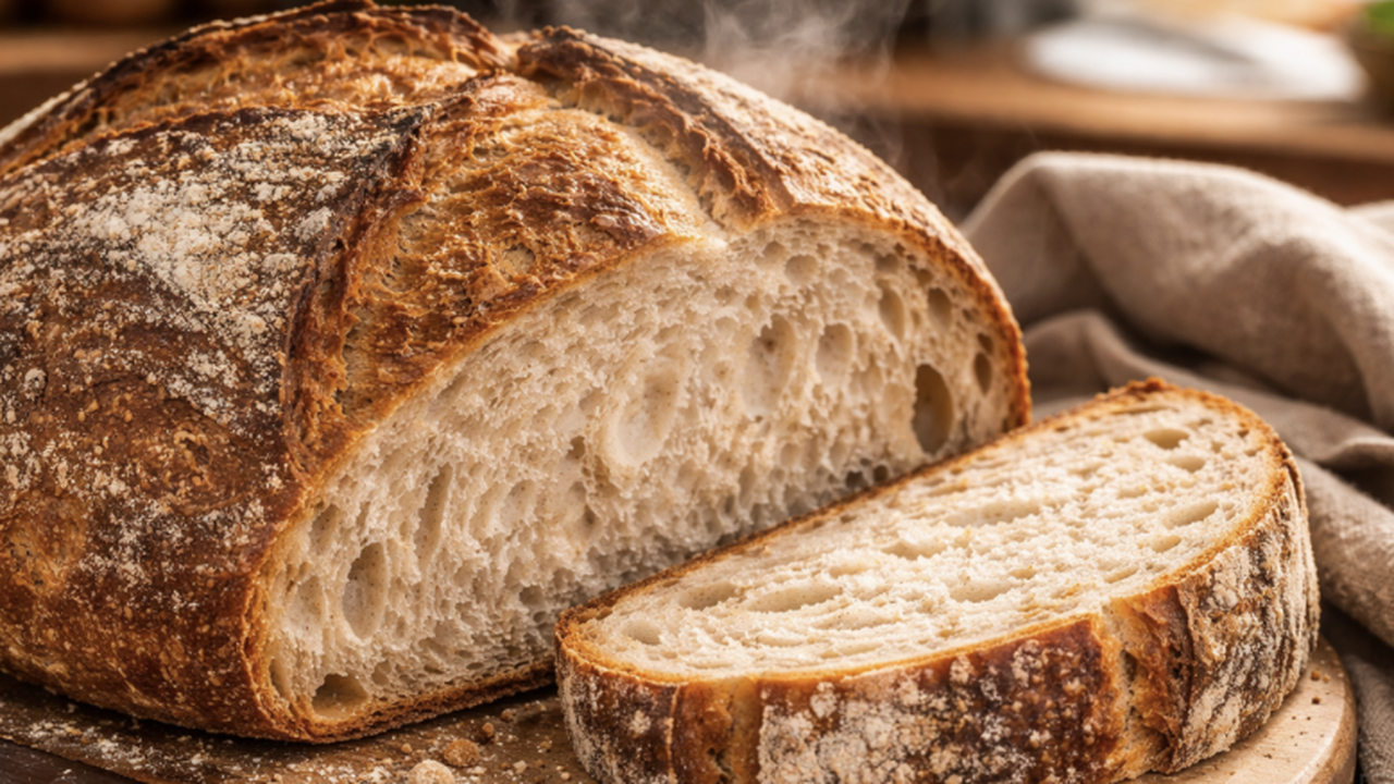 Домашний хлеб за 2 часа: рецепт из 5 ингредиентов с хрустящей корочкой Приготовить свежий домашний хлеб с мягким мякиш...