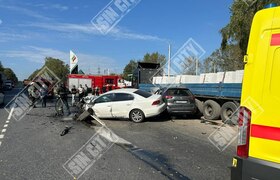 В Новочебоксарске произошла массовая авария с у...