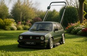 Ютубер собрал газонокосилку в стиле Golf GTI